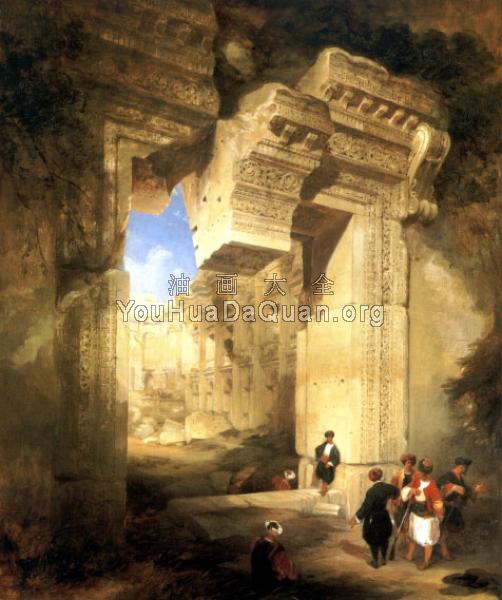 The Gateway of the Great Temple at Baalbec - 大卫·罗伯茨